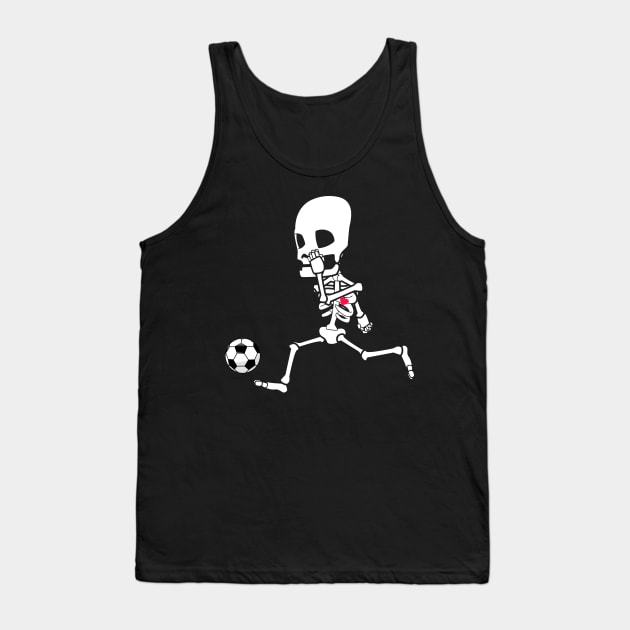 soccer skeleton halloween Tank Top by ChristianCrecenzio